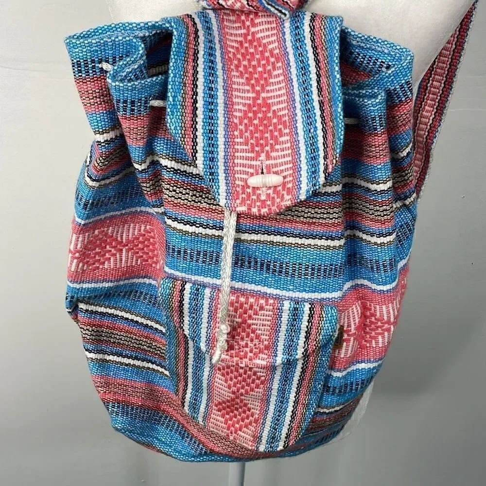 Pinzon Canvas Boho Aztec Backpack - Picture 3 of 10